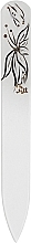 Духи, Парфюмерия, косметика Пилочка стеклянная 95-902, с ручной росписью "черно-белый цветок", 90 мм - SPL