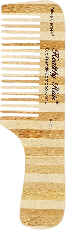 Гребінець бамбуковий, 3 - Olivia Garden Healthy Hair Eco-Friendly Bamboo Comb 3