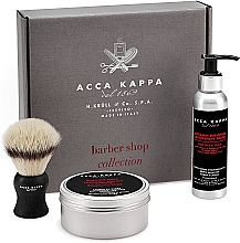 Духи, Парфюмерия, косметика Набор - Acca Kappa Barber Shop Collection (ash/baim/125ml + soap/250g + brush/1pc)