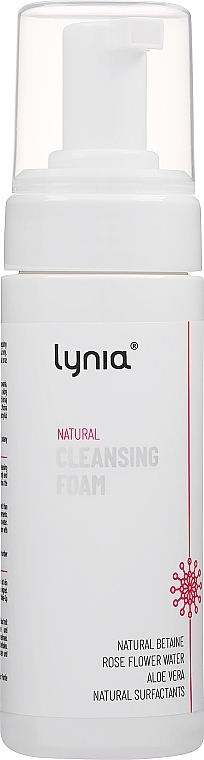 Зволожувальна очищувальна пінка для обличчя з бетаїном і трояндовою водою - Lynia — фото N1