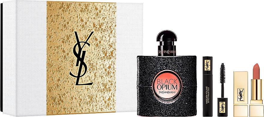 Yves Saint Laurent Black Opium - Набор (edp/50ml + mascara/2ml + lipstick/1g)
