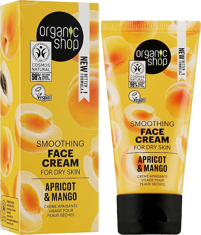 Крем для обличчя "Абрикоса й манго" - Organic Shop Face Cream — фото N2