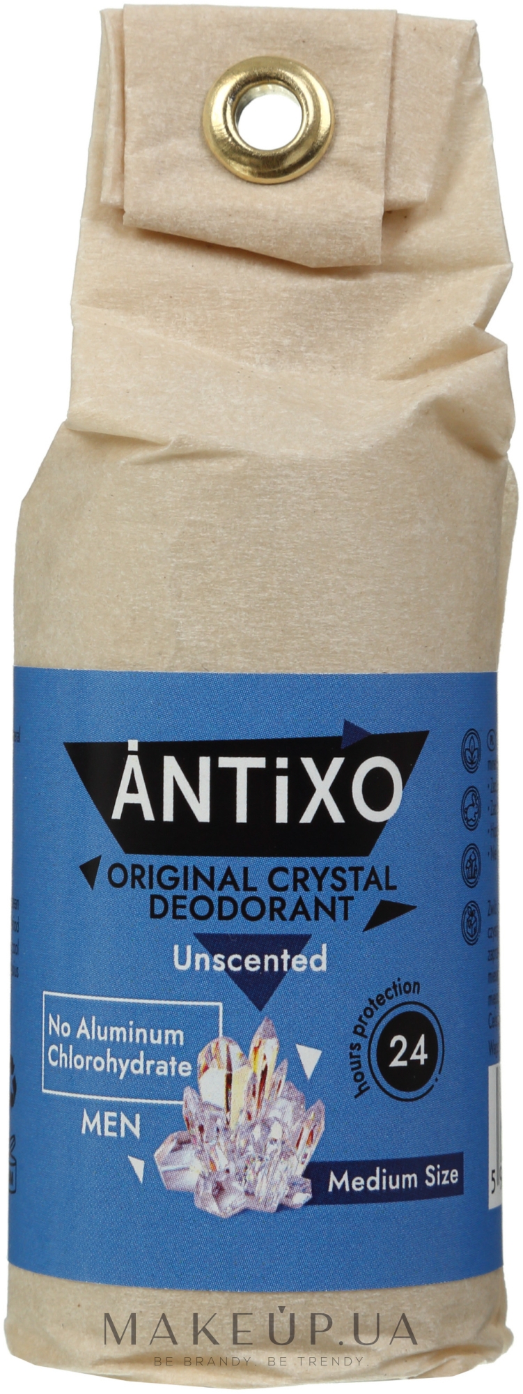 Солевой дезодорант с кристаллической короной, без запаха, для мужчин - Antixo Original Crystal Deodorant — фото 100g