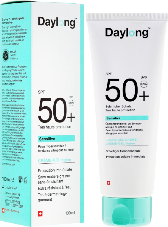 Сонцезахисний гель-крем для чутливої шкіри - Daylong Sensitive Gel-Creme SPF 50+