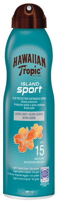 Солнцезащитный спрей для тела - Hawaiian Tropic Island Sport Ultra Light Spray SPF 15 — фото N1