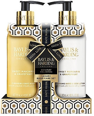 Набір - Baylis & Harding Sweet Mandarin & Grapefruit Luxury Hand Care Gift Set (h/wash/300 + h/b/lot/300ml) — фото N1