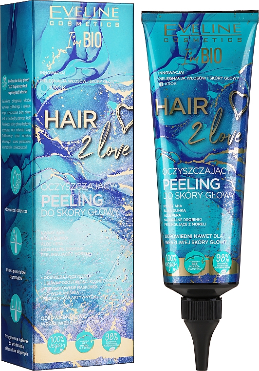 Очищающий скраб для кожи головы - Eveline Cosmetics Hair 2 Love Cleansing Scalp Scrub — фото N1