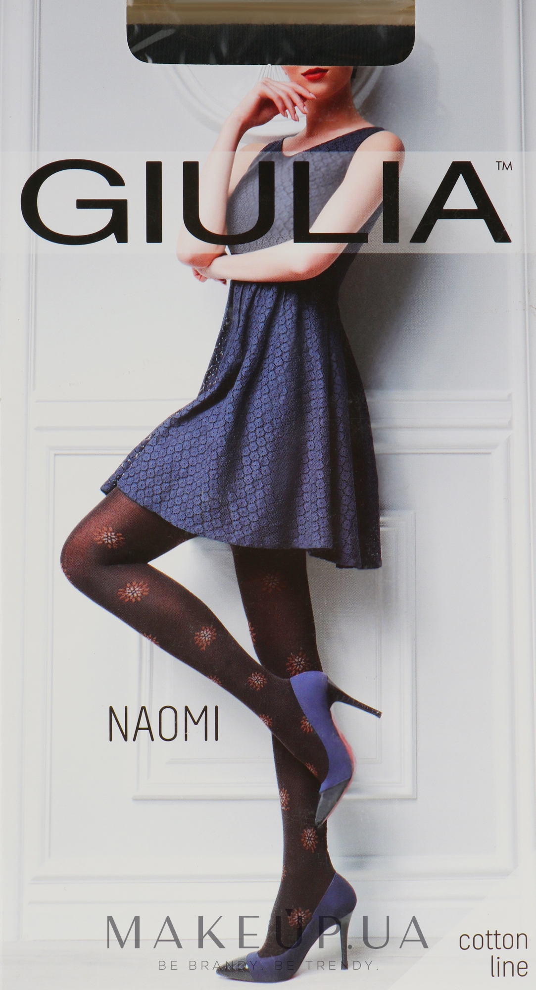 Колготки "Naomi Model 2" 150 Den, nero/blue - Giulia — фото 2