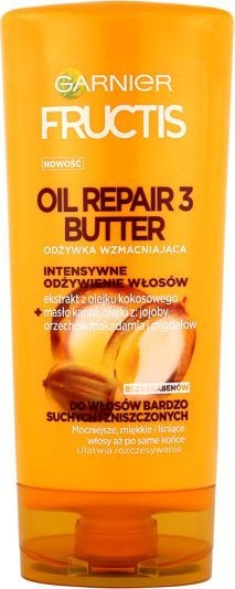 Кондиціонер для сухого та пошкодженого волосся - Garnier Fructis Oil Repair 3 Butter Conditioner
