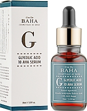 Гликолевая сыворотка для лица - Cos De Baha 10% Glycolic Serum Gel Peel AHA — фото N2