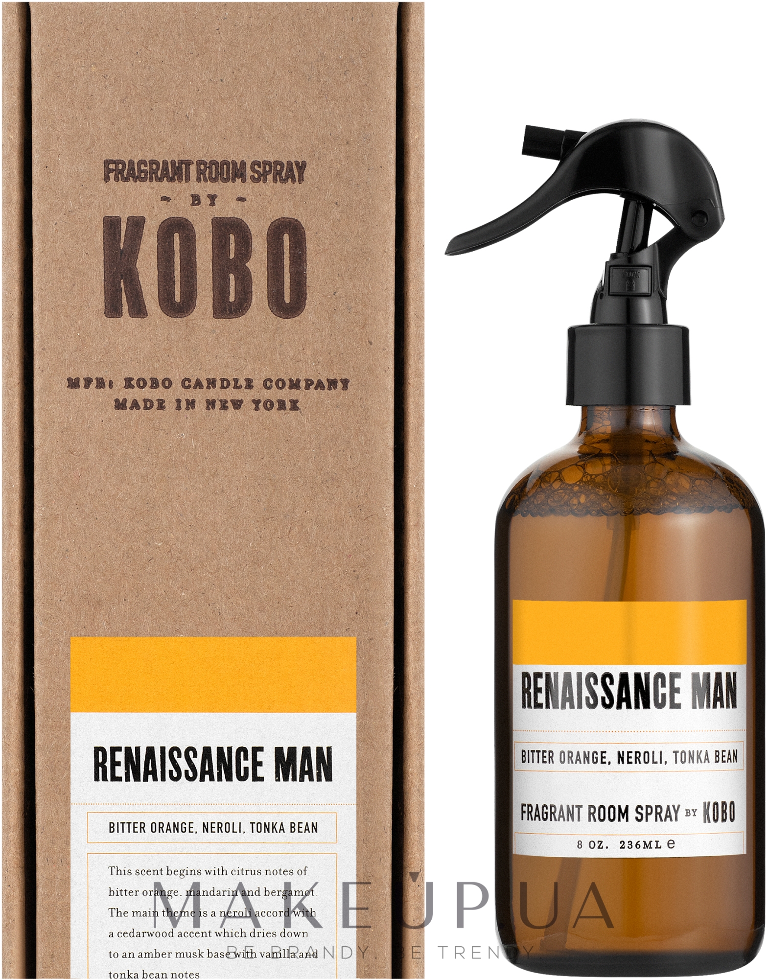 KOBO Woodblock Renaissance Man - Ароматический спрей для комнаты — фото 236ml