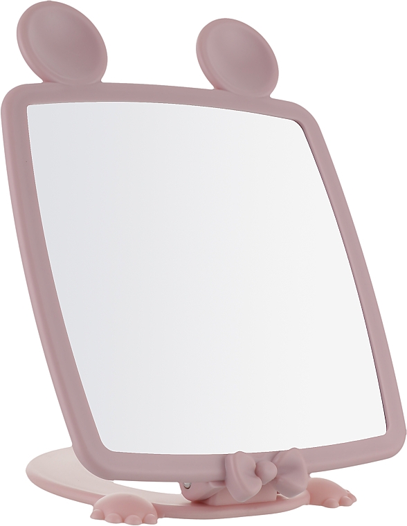 Зеркало одностороннее, косметическое, настольное, 21см x 16,5см, розовое - Beauty LUXURY 