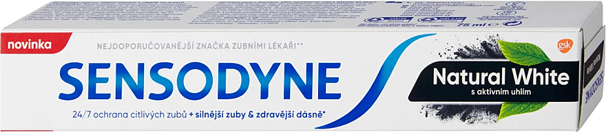 Зубная паста с активированным углем - Sensodyne Natural White — фото N1