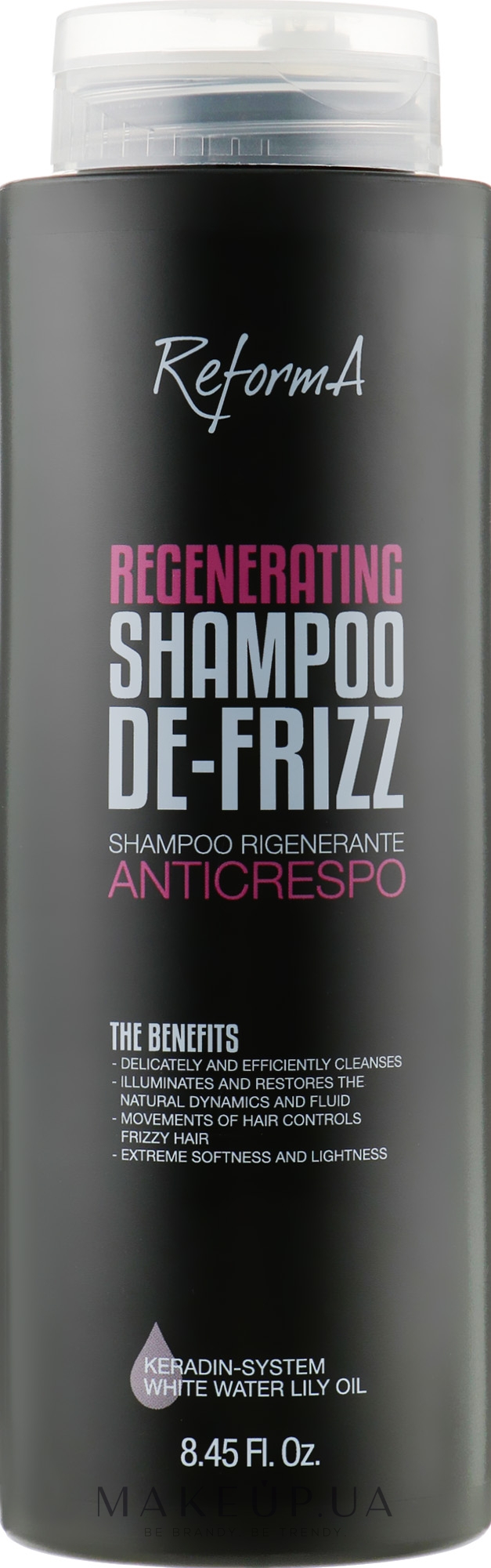 Випрямлювальний і регенерувальний шампунь - ReformA Regenerating Shampoo De-Frizz — фото 250ml