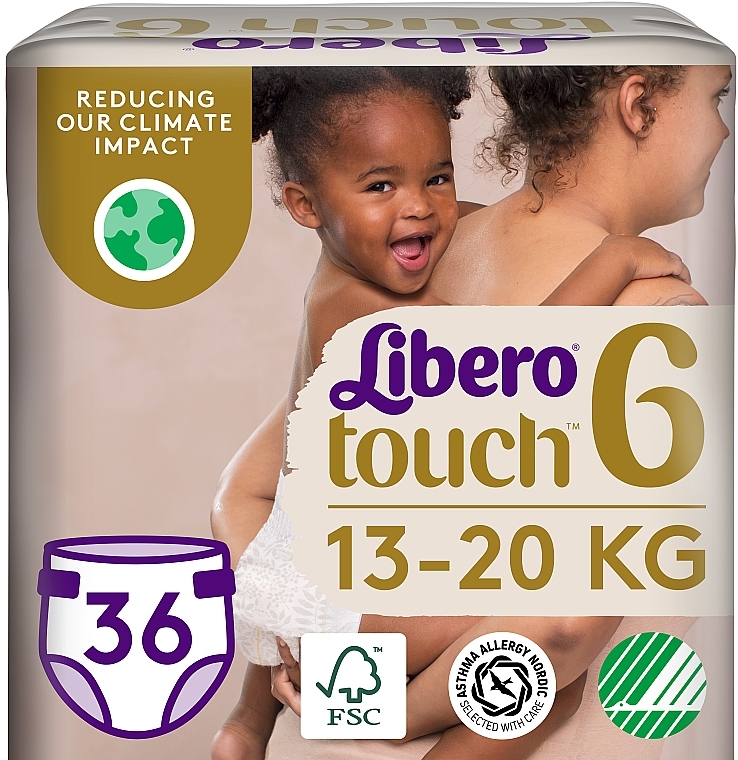 Підгузки дитячі Touch 6 (13-20 кг), 36 шт. - Libero — фото N1