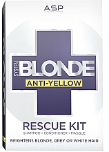 Набор - Affinage Salon Professional System Blonde Anti-Yellow Rescue Kit (sh/275ml + cond/275ml + mask/150ml) — фото N1