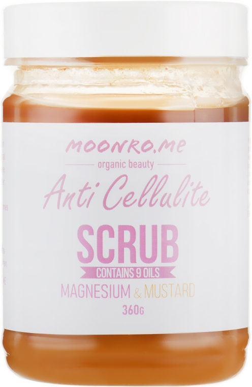 Антицелюлітний магнієвий скраб для тіла - Moonro.Me Magnesium&Mustard Anti Cellulite Scrub