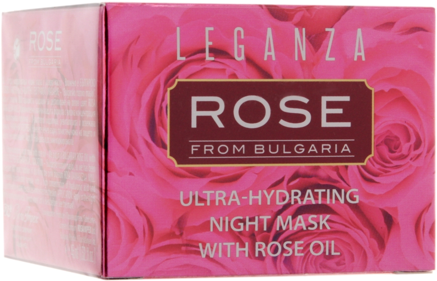 Ультра-зволожуюча нічна маска з рожевим маслом - Leganza Rose Ultra-Hydrating Night Mask — фото N2