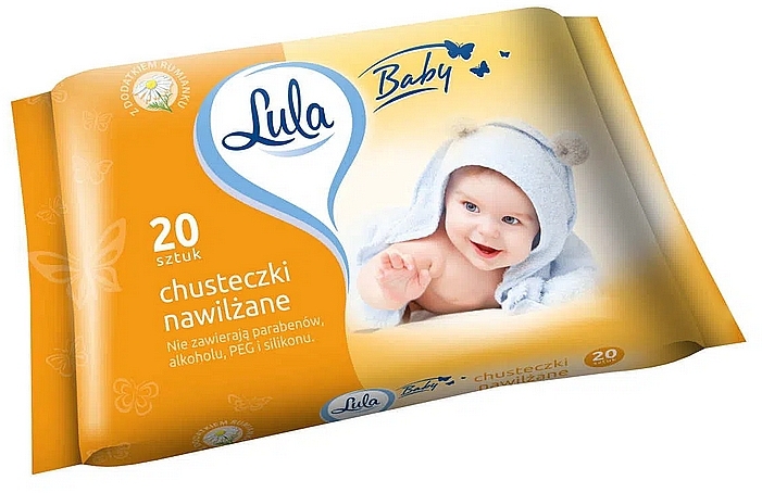 Дитячі вологі серветки з ромашкою - Lula Baby — фото N1