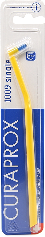 Монопучкова зубна щітка "Single CS 1009", жовта - Curaprox — фото N1