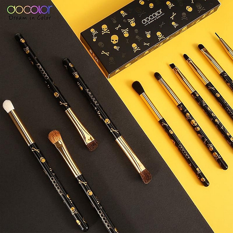 Набір пензлів для тіней "Goth" Р1005, 10 шт. - Docolor Eye Makeup Brush Set — фото N4