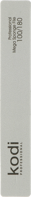 Баф для ногтей "Прямоугольный" 100/180, серый - Kodi Professional — фото N1
