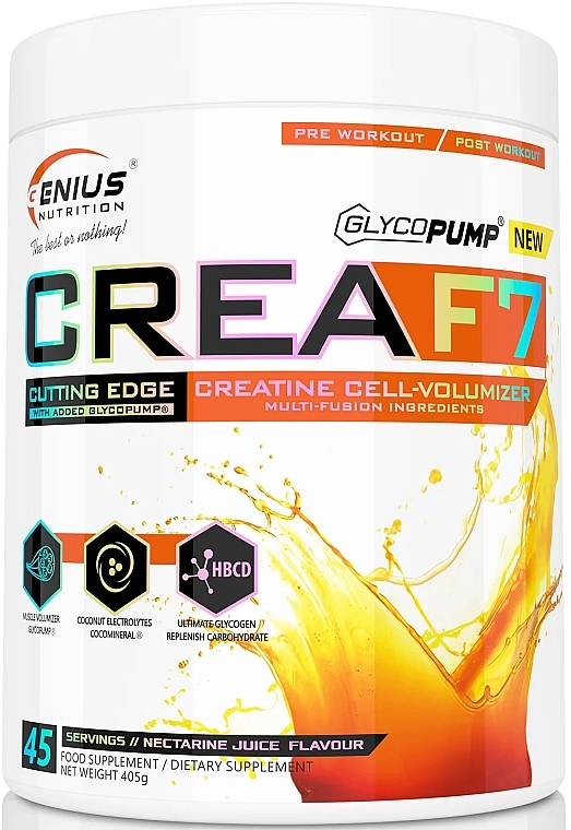 Пищевая добавка "Креатин CreaF7" - Genius Nutrition Creatine Cell-Volumizer Nectarine Juice — фото N1