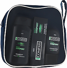 Набор мужской "Vital comfort" - Compass (sh/250ml + sh/gel/65ml + af/balm/100ml + bag) — фото N1