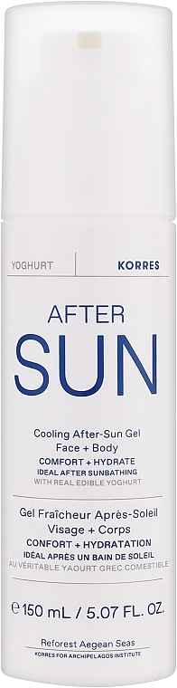 Охлаждающий гель для лица и тела после загара - Korres Yoghurt Cooling After Sun Gel Face & Body — фото N1