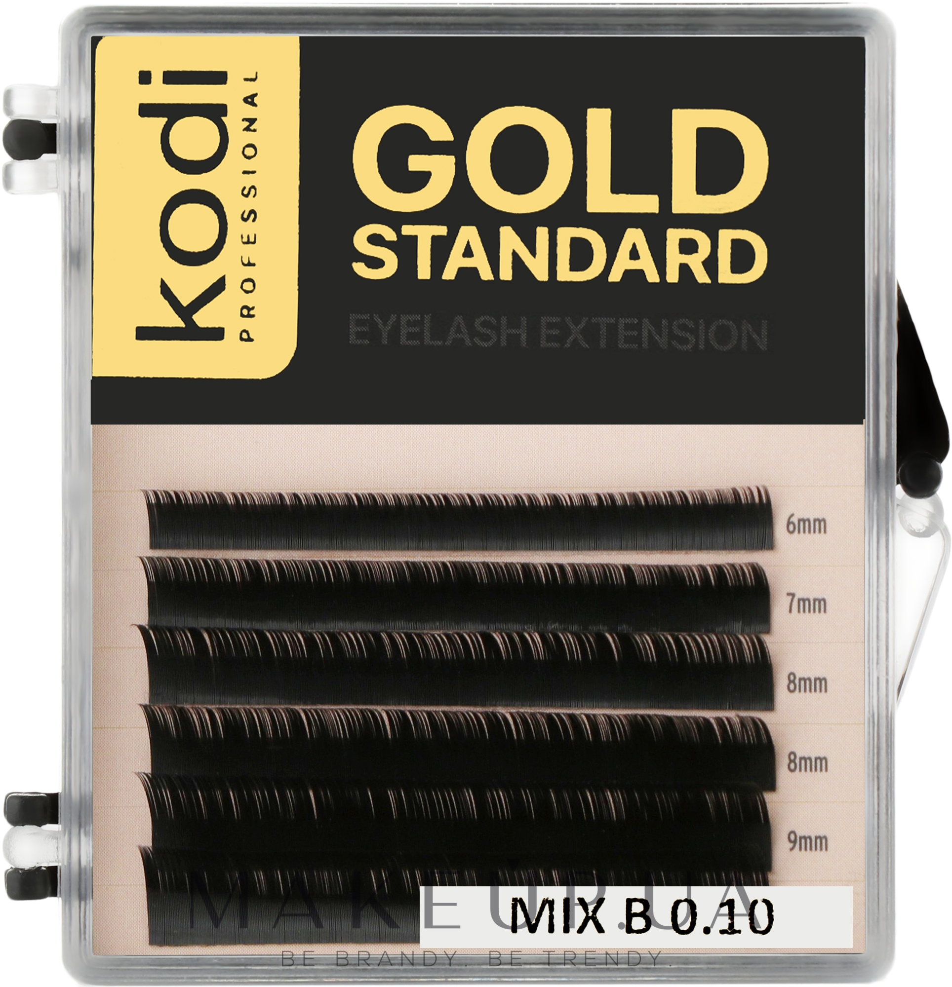 Накладні вії Gold Standart B 0.10 (6 рядів: 6/9) - Kodi Professional — фото 1уп