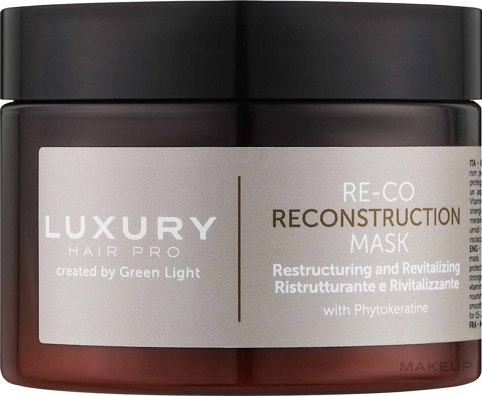 Реконструювальна маска для волосся - Green Light Luxury Hair Pro Re-Co Mask — фото 250ml