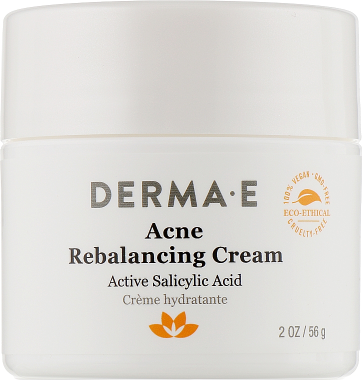 Матуючий крем від акне для контролю жирності шкіри - Derma E Anti-Acne Rebalancing Cream Active Salicylic Acid — фото N4
