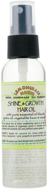 Олія для волосся "Для росту та блиску волосся" - Lemongrass House Shine & Growth Hair Oil — фото N1