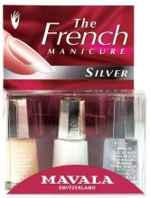 Набор натурального французского маникюра "Серебряный ноготок" - Mavala Kit Natural French Silver (nail/2х5ml + dry/5ml) — фото N1