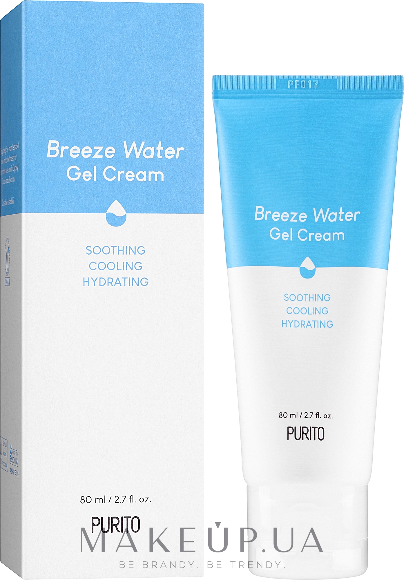 Заспокійливий гель-крем для обличчя - Purito Breeze Water Gel Cream — фото 80ml
