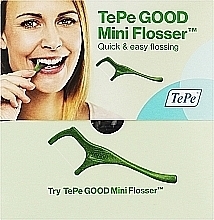 УЦІНКА Зубна нитка-флосер на тримачі, 100 шт. - Tepe Good Mini Flosser Dental Floss * — фото N1