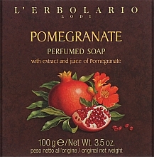 Мыло с ароматом граната - L'Erbolario Lodi Pomegranate Scented Soap — фото N1