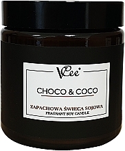 Парфумерія, косметика Соєва свічка з ароматом солодкого шоколаду з кокосовими нотками - Vcee Choco & Coco Fragrant Soy Candle