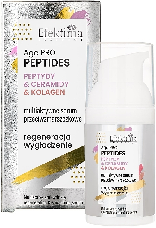 Мультиактивна регенерувальна та розгладжувальна сироватка проти зморщок - Efektima Age PRO Peptides Multiactive Anti-wrinkle Regenerating & Smoothing Serum — фото N1