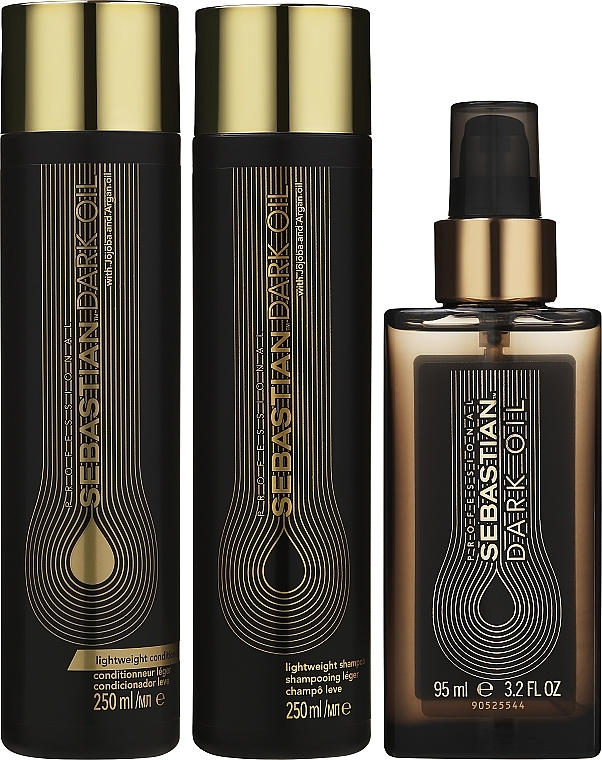 Набір - Sebastian Professional Dark Oil (sh/250ml + cond/250ml + oil/95ml) — фото N2