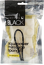 Мочалка массажная для мужчин, желтая - Suavipiel Black Aquapower Massage Sponge — фото N1