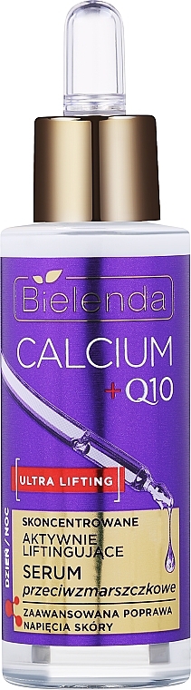 Активна ліфтингова сироватка проти зморщок - Bielenda Calcium + Q10