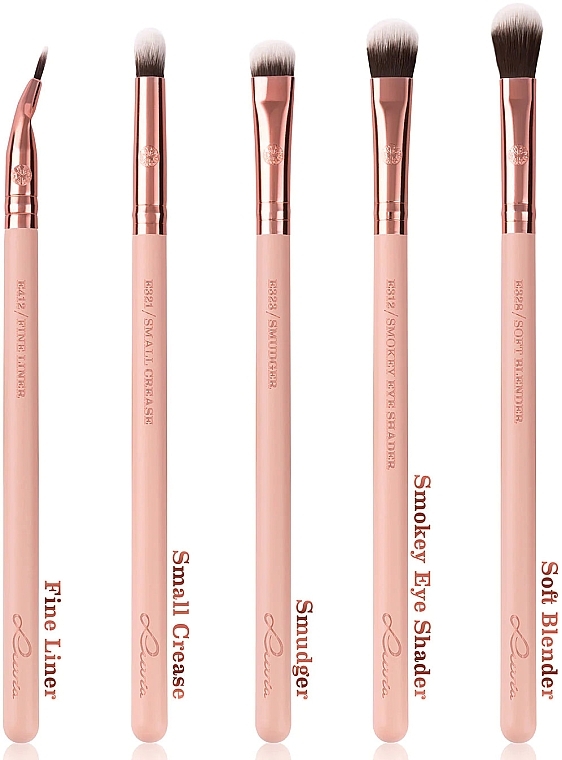 Набір пензлів для макіяжу, 10 шт. - Luvia Cosmetics Rose Golden Vintage Brush Expansion Set — фото N2