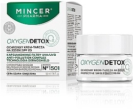 Захисний денний крем для тьмяної та втомленої шкіри - Mincer Pharma Oxygen Detox Protective Shield Day Cream SPF 20 № 1501 — фото N1