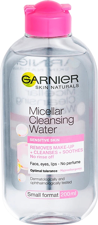 Мицеллярная вода для чувствительной кожи - Garnier Skin Naturals Micellar Water 3 in 1 — фото N1