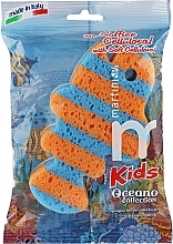 Губка для тіла "Океан", помаранчево-блакитна рибка 2 - Martini SPA Soft Bath Sponge — фото N1