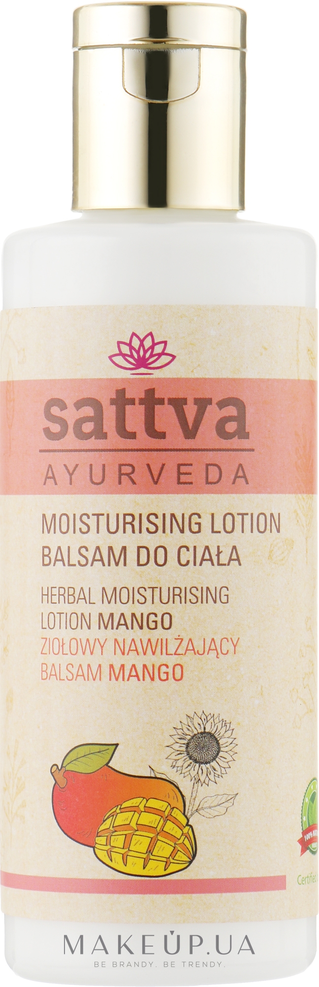 Лосьйон для тіла - Sattva Herbal Moisturising Lotion Mango — фото 210ml