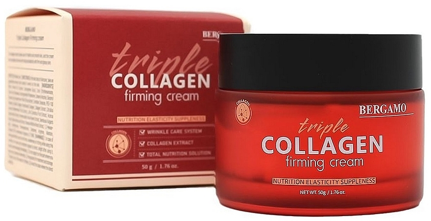 Зміцнювальний крем для обличчя з потрійним колагеном - Bergamo Triple Collagen Firming Cream — фото N1