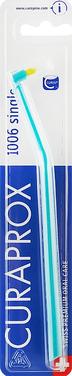 Монопучкова зубна щітка "Single CS 1006", бірюзова