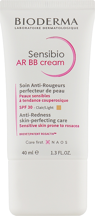 Крем для кожи с покраснениями - Bioderma Sensibio AR BB Cream SPF 30+